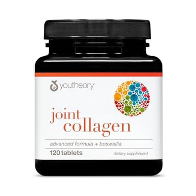 Youtheory Joint Collagen Advanced - Contains Undenatured Type II Collagen & Herbal Ingredients - Contains Bovine Source - Shellfish Free - 120 Tablets (60-Day Supply)