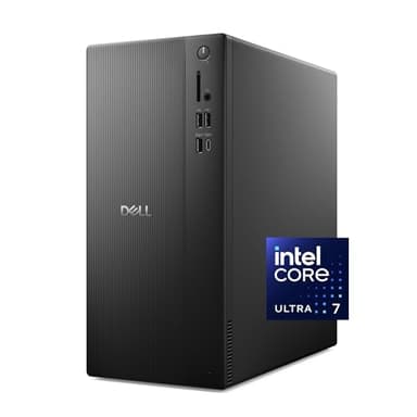 Dell Tower Desktop ECT1250 - Intel Core Ultra 7-265 Processor, Intel UHD Graphics, 32GB Memory, 1TB M.2 SSD, 3.0 SD Card Reader, Dell Wired Keyboard and Mouse, Windows 11 Home, Basic Onsite Service