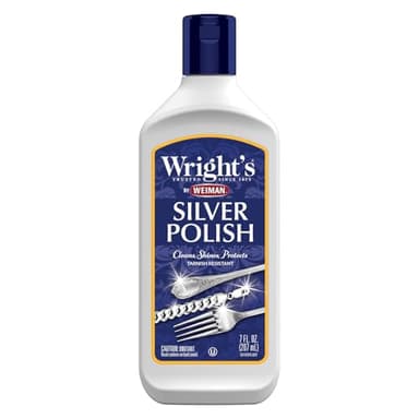 Wright's Silver Cleaner and Polish - 7 Ounce - Ammonia Free - Use on Silver, Jewelry, Antique Silver, Gold, Brass, Copper and Aluminum