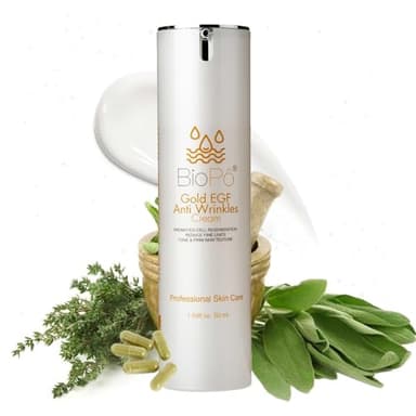 EGF Gold Anti-Aging & Anti-Wrinkle Cream – Reduces Fine Lines, Firms Skin, Promotes Cell Regeneration, with Retinol, Collagen & Hyaluronic Acid, 50 ml, Made in USA