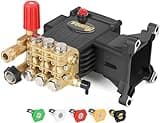 TOOLCY Pressure Washer Pump Max 4200 PSI 4.2 GPM, 1" Shaft Horizontal Gas Power Washer Pump Replacement, Direct Drive Triplex Plunger Pump, Compatible with Honda Simpson, DeWalt and More, 5 Nozzles