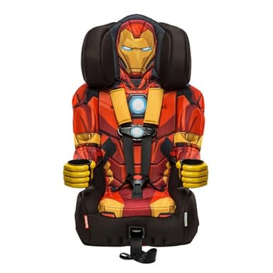 KidsEmbrace Marvel Iron Man 2-in-1 Forward-Facing Car Seat Latch | 5-Point Harness 26.5-65lbs converts to Belt-Positioning Booster 40-100lbs | Adjustable