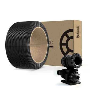 Inslogic PA6-CF Filament 1.75mm, 250g Refill Carbon Fiber Nylon Filament, High Strength & Wear Resistant, Heat Resistant, for Functional Parts (Black)