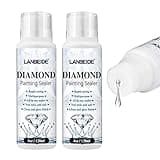 LANBEIDE 2 Pack 240ML Diamond Painting Sealer, 5D Diamond Painting Art Glue Permanent Hold & Shine Effect Sealer for Diamond Painting and Puzzles
