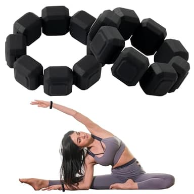 GQIRIL Wrist Ankle Weights Bracelets for Women - Set of 2 (0.33lb Each) Wearable Silicone Workout Weighted Bracelets, Waterproof Strength Training Bangles for Walking, Running, Yoga, Pilates, Aerobics