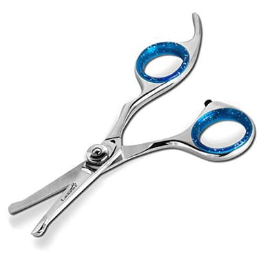 Laazar Straight Dog Grooming Scissors - Comfortable Around The Eyes Cat & Dog Scissors | Blunt Dog Trimming Scissors| Premium Stainless Steel | Grooming Scissors For Dogs - Dog Hair Scissors