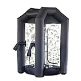 SAYOK Inflatable Money Machine Booth Inflatable Cash Cube Machine with Air Blower for Event, Promotion(Black)