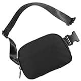 Mini Belt Bag Black Fanny Pack for Women Men Fashionable Small Waist Pack Crossbody Bag for Running,Hiking,Jogging,Cycling (Black fanny bag)