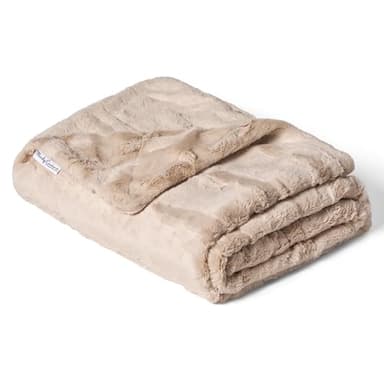 Minky Couture Sorbet Blanket - Ultra-Soft Throw for Silky Smooth Comfort - Premium Decorative Throw - Midweight, Breathable Fabric - Machine Washable Adult, Almond Croissant