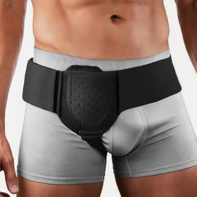 HOTRYEE Hernia Belts for Men & Women, Inguinal Hernia Belt for Men Fits Left or Right Hernia, Hernia Support for Men With Adjustable Waist Strap & Compression Pressure Pad for Pre & Post-Surgery | Black