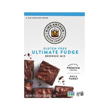 King Arthur Gluten-Free Fudge Brownie Mix, Certified Gluten-Free, Non-GMO Project Verified, Certified Kosher, 17 Ounces