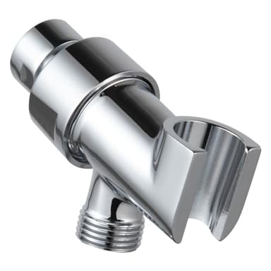 OFFO Shower Head Holder All Metal for Handheld Shower Head, Adjustable Shower Arm Mount with Solid Brass Pivot Ball, 1/2 in IPS Female Inlet and Male Outlet, Chrome