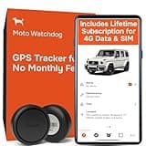 GPS Tracker for Vehicles No Monthly Fee, No Subscription, 4G SIM and Data Included, Business Fleets, Speeding Alerts, Trip History, Mileage Tracking, Geofence, Magnetic, USA Developed, Moto Watchdog