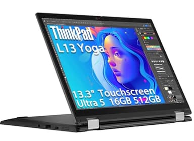 Lenovo ThinkPad L13 Yoga Gen 5 2-in-1 Business AI PC Laptop (13.3" FHD+ Touchscreen, Intel Core Ultra 5 125U, 16GB DDR5 RAM, 512GB SSD) Backlit, Fingerprint, 1080P IR Webcam, Thunderbolt 4, Win 11 Pro