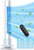 BALKO Evaporative Air Cooler, 35 Inch Swamp Cooler Air Conditioner, 3 Speeds & 2 Modes, Removable Water Tank, 3 Ice Packs, 20ft Remote Control, 7 Hour Timer, 70° Oscillating Windowless Air Conditioner