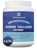 Zen Principle Marine Collagen Peptides Powder 1.5 lb. Wild-Caught Fish, Non-GMO. Supports Healthy Skin, Hair, Joints and Bones.Hydrolyzed Type 1 & 3 Protein. Amino Acids.Unflavored, Easy to Mix.