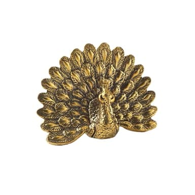 NOIAFZY 1Pcs Vintage Solid Brass Animal Design Desktop Peacock Ornament Retro Copper Tea Pet Copper Decor Home Decor