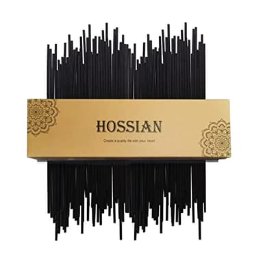 HOSSIAN 50pcs Reed Diffuser Sticks- Black Fibre Reed Diffuser Sticks-Thick Diffuser Reeds Sticks - Diffuser Sticks for Diffuser Oils Fragrance Refill - Fibre Reeds for Diffusers(Black7.5/19cm)