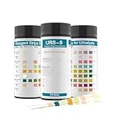 URS 9-in-1 Urine Test Strips 9 Parameters Testing UTI, Protein/Leukocytes/Nitrite/pH, 100 CT