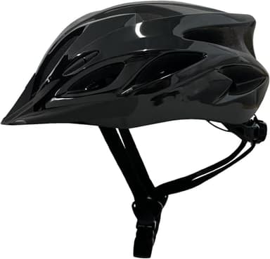 Adult Cycling Bike Helmet, Lightweight and Adjustable with Pads&Visor for Men and Women,Premium Quality Airflow Unisex Bicycle Helmet,Suggested Fit 58-61 cm (All Black)