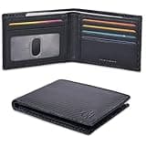 RFID Blocking Bifold Wallet | Genuine Leather | 1 ID | Multiple Credit Cards Slot | Minimalist Black Wallet For Men