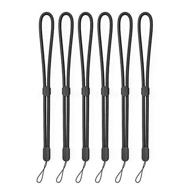 Avorast Hand Wrist Strap Lanyard, 6 Pack Adjustable Colorful Nylon Hand Wrist Straps for GoPro, Camera, Keys, Keychain, Phone, USB Flash Drive, Wallet, ID Name Tag Badge (Black)