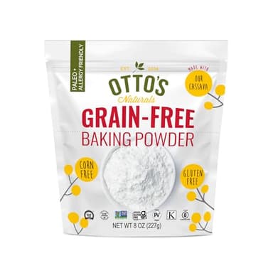Otto's Naturals Grain-Free Baking Powder, Non-GMO, Corn-Free, Nightshade-Free (Potato-Free), Double-Acting, Aluminum-Free, Paleo, AIP, 8 oz Resealable