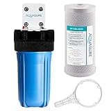 Aquasure Fortitude High Flow Whole House Water Filter with 5-Micron Carbon Block Water Filter - 10" x 4.5"