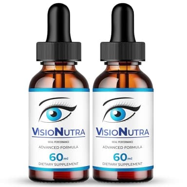 VisioNutra Drops, Official VisioNutra Eye Health Supplement Drops - Maximum Strength, All Natural Visual Wellness & Crystal Clear View, Advanced Visio Nutra Droppers Support Reviews (2 Pack)