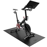 Cycleclub Bike Mat Compatible with Peloton Bike,Elliptical,Treadmill Mat, 6mm Thick, Under Exercise Bike Trainer Pad for Indoor Stationary Spin Bike Gym Equipment Hardwood Floor Carpet Protector