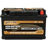 Weize Platinum AGM Battery BCI Group 94R - 12v 80ah H7 Size 94R Automotive Battery, 140RC, 850CCA, 36 Months Warranty