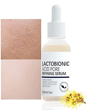 Pore Minimizer Serum for Face, Tightening Shrinking Pores on Face, Improve Dryness, Skin Balancing and Firming Moisturizing, Lactobionic Acid Pore Refining Serum for all Skin Types -1Fl Oz