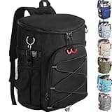 Karamagic Cooler Backpack 30 Cans,Portable Backpack Coolers Insulated Leak Proof,Made with Water-Resistant 900D Oxford Lightweight Cooler Bag for 12h Hot/Cold Retention (Black(900D))