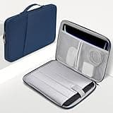 13 inch Laptop Case Sleeve for 2025-2022 MacBook Air 13 inch M4 M3 M2 A3240 A3113 A2681 Water-Resistant Shockproof Handle Bag Cover w/Accessory Pocket -Navy Blue