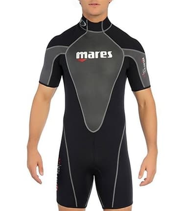 Mares Mens Reef 2.5mm Shorty (Small, Black/Silver) by Mares