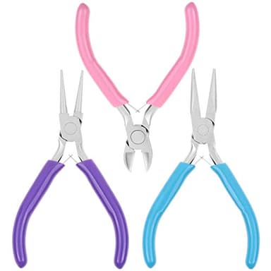 Shynek 3pcs Jewelry Making Plier Tools with Needle/Chain/Round Nose Pliers and Wire Cutter for Jewelry Repair, Wire Wrapping, Crafts, Jewelry Making Supplies