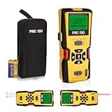 PREXISO 5-in-1 Stud Finder with Laser Level Marking & Ultrasound Distance Measure - Wall Scanner Beam Finders for Dry Interior Walls, Metal Studs - Area, Volume, Addition | Wood, AC Wire Detector