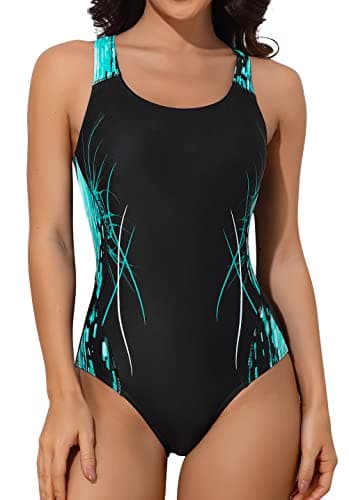 beautyin Women's One Piece Swimming Suits Aqua Athletic Sports Lap Swimming