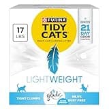 Purina Tidy Cats LightWeight With Glade Clear Springs Multi-Cat, Clumping, Low Dust, Scented Cat litter - 17 lb. Box