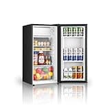 HAILANG 3.1 Cu.Ft Mini Fridge with Freezer, Single Door Mini Refrigerator, 5 Settings Temperature Adjustable, Compact Refrigerator for Apartment,Dorm, Office, Bedroom