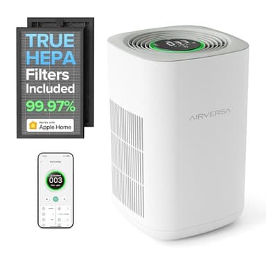 Airversa HomeKit Air Purifier over Thread Works with HomeKit (Home Hub Required) 3-Stage H13 True HEPA Smart Air Cleaner 1000 sq.ft Purelle AP2