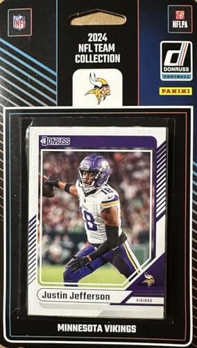 Minnesota Vikings 2024 Donruss Factory Sealed 11 Card Team Set Featuring Justin Jefferson, Jordan Addison and Brett Favre Plus Rated Rookie Cards of JJ McCarthy and Dallas Turner
