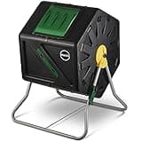 Miracle-Gro Compost Tumbler Single Chamber – Easy-Turn Composter Tumbler Outdoor for Fast Composting – Heavy-Duty Composting Bin with 1 Sliding Door (1 x 27.7 Gallon / 105 Liter)