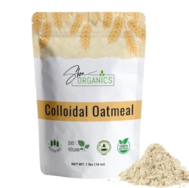 Shea Organics Colloidal Oatmeal Powder | Gentle Soothing Bath Treatment for Sensitive Skin | Natural Oat Bath for Babies & Adults | Ideal for DIY Skincare & Soap Making | 16 Ounce- Pack of 1
