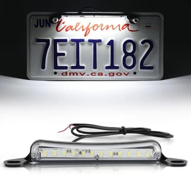 LivTee License Plate LED Light, Extremely Bright Assembly for Trailer UTV ATV Truck RV Boat, Xenon White(6000K)
