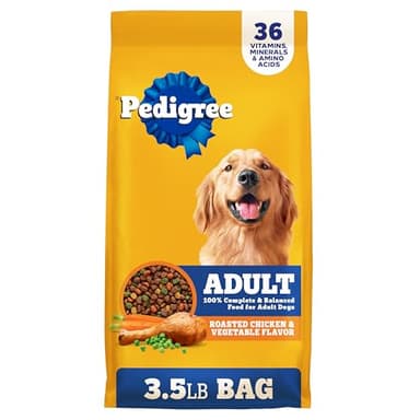 Pedigree Adult Dry Dog Food, Complete Nutrition, Roasted Chicken & Vegetable Flavor, 3.5 lb. Bag