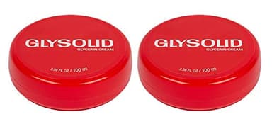 Glysolid Glycerin Skin Cream - Thick, Smooth, and Silky - Trusted Formula for Hands, Feet and Body 3.38 fl oz (100ml Jar) - 2pack
