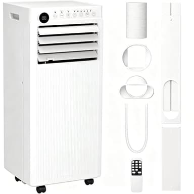 Electactic 10000BTUs Portable Air Conditioner for Bedroom with Drainage-free Cooling, 4 in 1 Portable AC Units with Cool, Fan, Dehumidifier, Sleep, 24H Timer/Remote/Window Kits