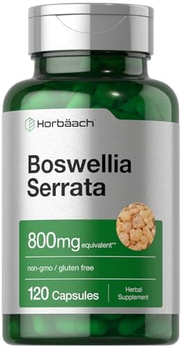 Horbäach Boswellia Serrata Extract Capsules | 120 Count | Herbal Supplement | Non GMO, Gluten Free