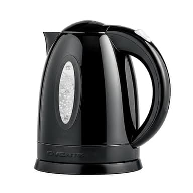 OVENTE Electric Kettle, 1.7L Fast Boiling Water Heater for Coffee or Tea, BPA Free with Water Level Gauge, Auto Shut-Off, Boil-Dry Protection, Indicator Light and Removable Filter, Black KP72B